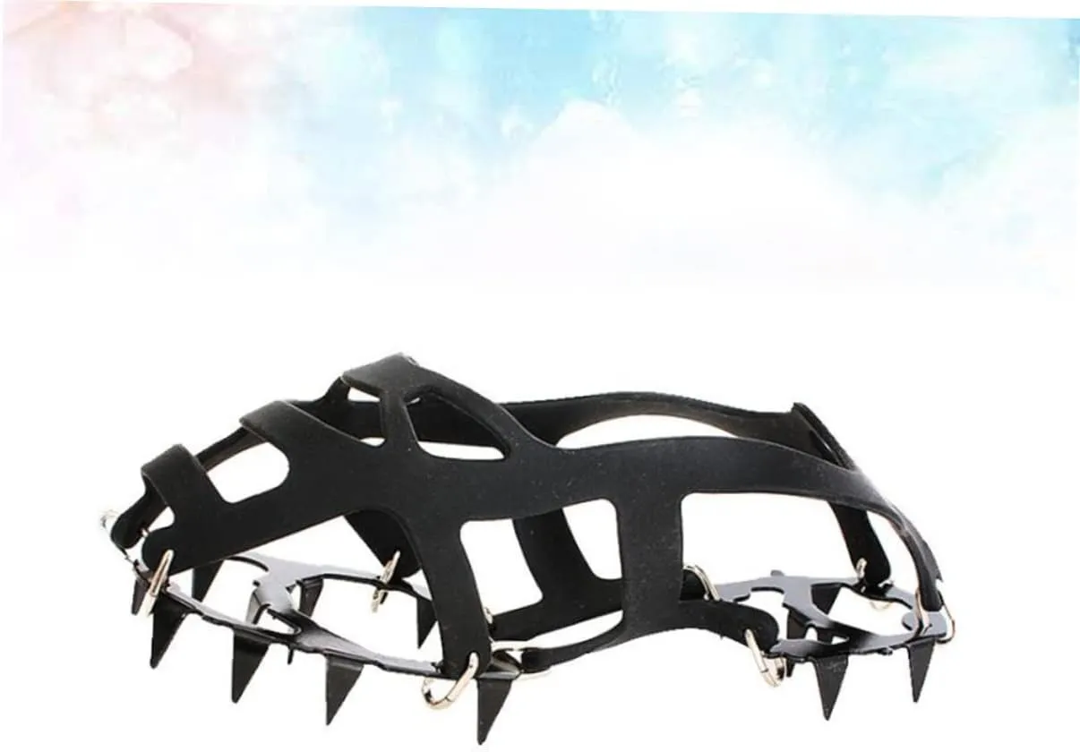 1 Pair Punch Mitts Snow Spikes Cleats Hiking Shoe Grip Silicone Shoe Covers Ice Climbing Equipment 18