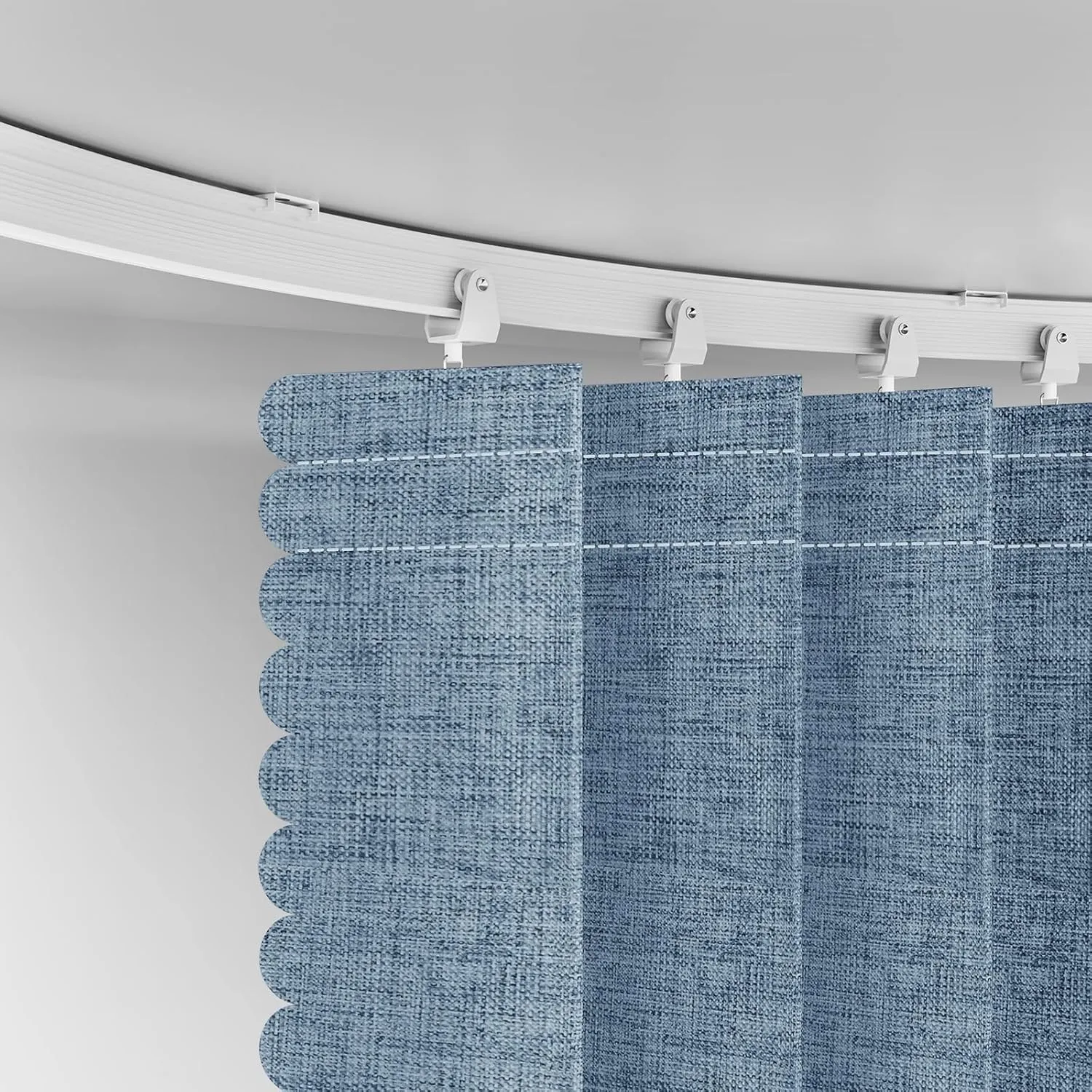100% Blackout Drapes for Sliding Glass Door - Thermal Insulated Door Blinds Patio Door Curtains Vertical Blinds for Window(Blue, W100 x L84, 1 Pack)