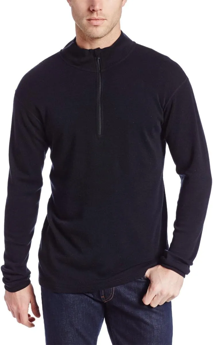 100% Merino Wool - Men’s Midweight Quarter Zip - Warm Pullover - Midlayer
