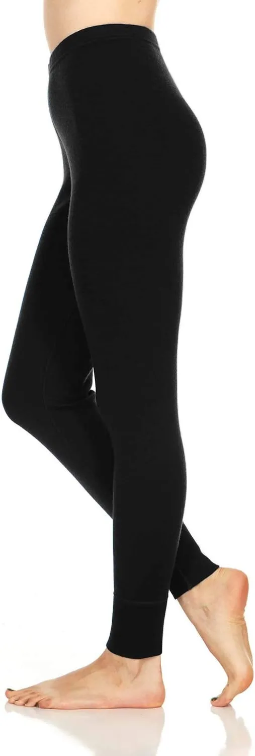 100% Merino Wool Women's Base Layer Bottoms - Thermal Underwear - No Itch Renewable Fabric