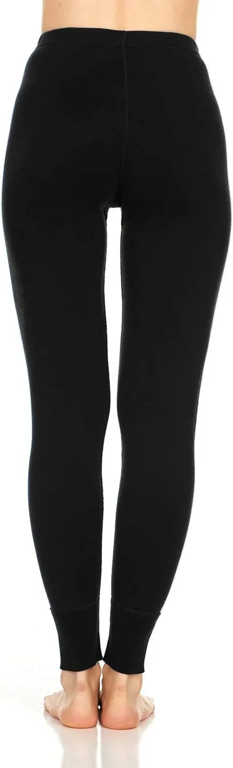 100% Merino Wool Women's Base Layer Bottoms - Thermal Underwear - No Itch Renewable Fabric