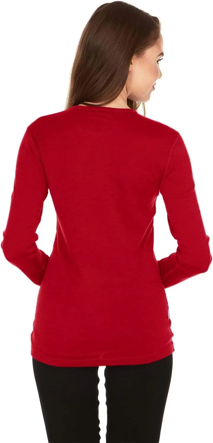 100% Merino Wool - Women's Midweight Base Layer - Long Sleeve Crew