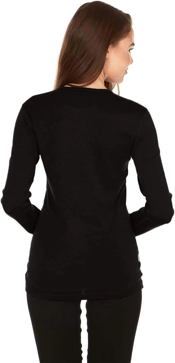 100% Merino Wool - Women's Midweight Base Layer - Long Sleeve Crew