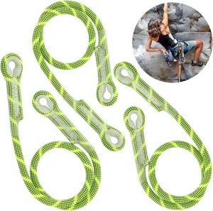 10.5mm X 31.5" Prusik Cord Prusik Rope,3 Pack Eye-to-Eye Pre-Sewn Nylon Heat Resistant Friction Prusik Loop, Kevlar & Polyester, Multi-Purpose Rope 22KN