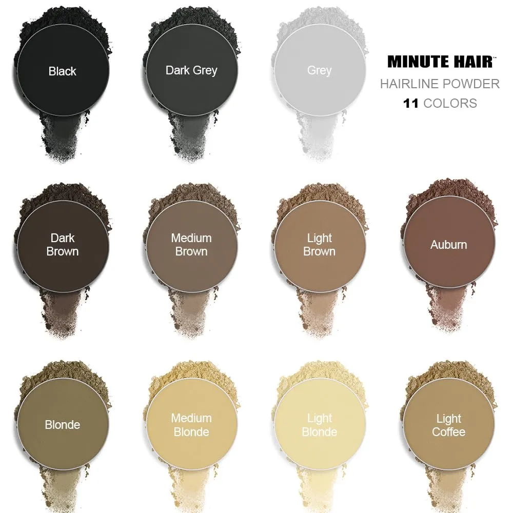 10g Minute Hair Hairline shadow powder waterproof root retouch cover Up powder Thicker Fuller cover grey hair and Beard instantly for men and women (LIGHT BLONDE)