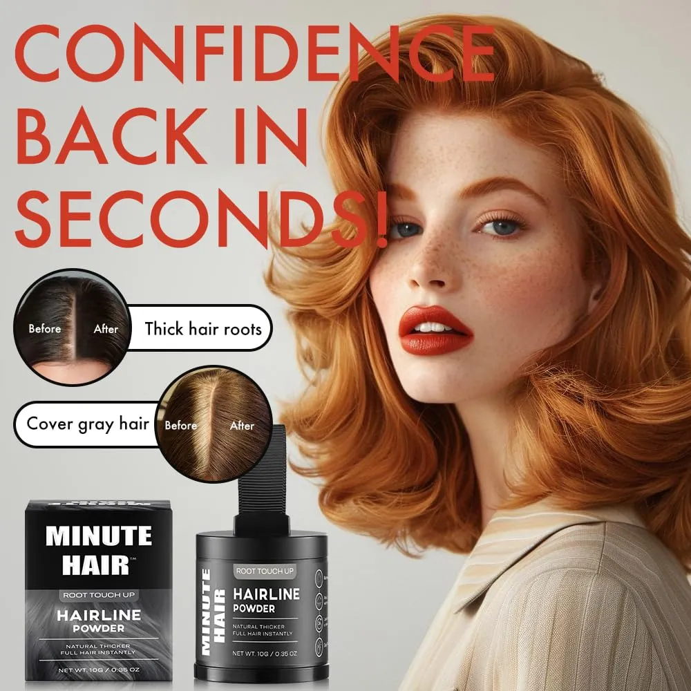 10g Minute Hair Hairline shadow powder waterproof root retouch cover Up powder Thicker Fuller cover grey hair and Beard instantly for men and women (LIGHT BLONDE)