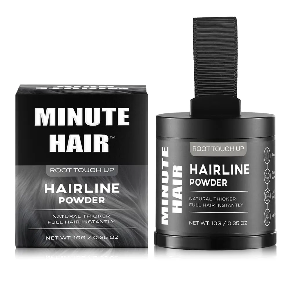 10g Minute Hair Hairline shadow powder waterproof root retouch cover Up powder Thicker Fuller cover grey hair and Beard instantly for men and women (LIGHT BLONDE)