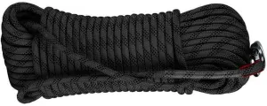 10mm Static Rope Camping Safety Rope 1100kg High Strength Safety Rope for Working at Height Climbing Equipment for Rappelling,Caving, Indoor Outdoor Camping (Color : Black, Size : 10mm x 60m)
