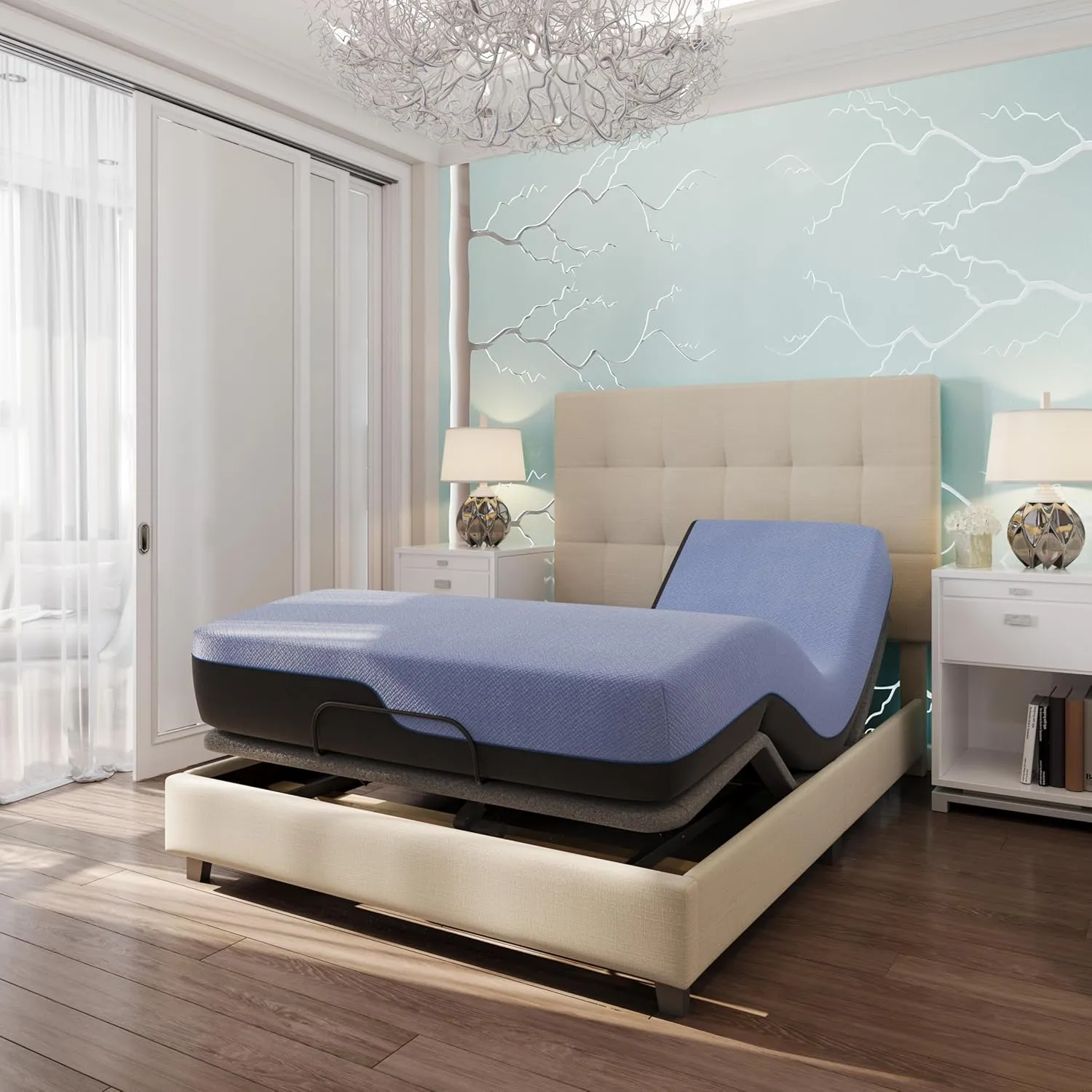 12 Inch Hybrid Cooling Mattress: King Size Flex Top GelCare Memory Foam & Coil - 6-Layer Construction for Spinal Alignment & Pressure Relief - Adjustable Base Compatible for Couples & Side Sl