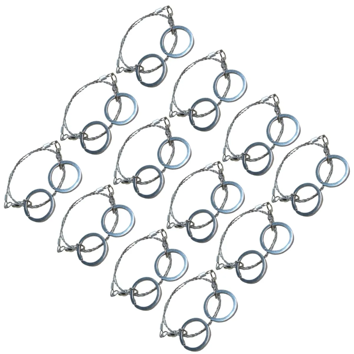 12Pcs Survival Chain Outdoor Saw Portable Hand Tools for Camping Hiking Hunting Lightweight with Comfortable Grip for Emergency Preparedness
