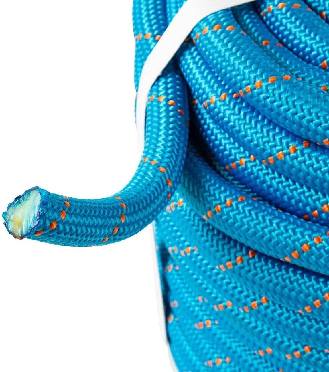 15-225 Double Braided Arborist Rope 0.55in. x 100ft. 8400 Lbs Breaking Strength Static Rope for Tree Work, Camping, Halyard, Swing, Sailing, Blue