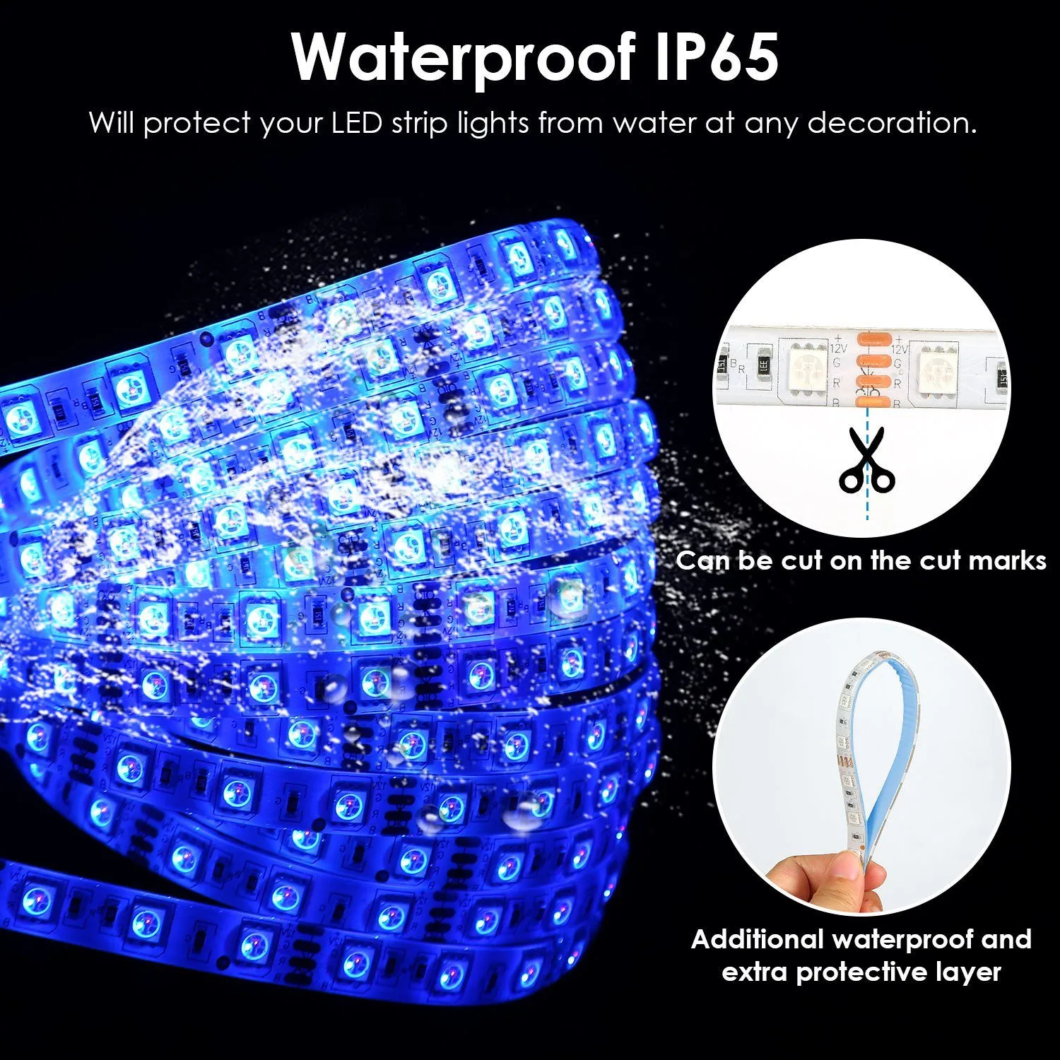 16.4FT 150 LEDs RGB Color Changing Lamp