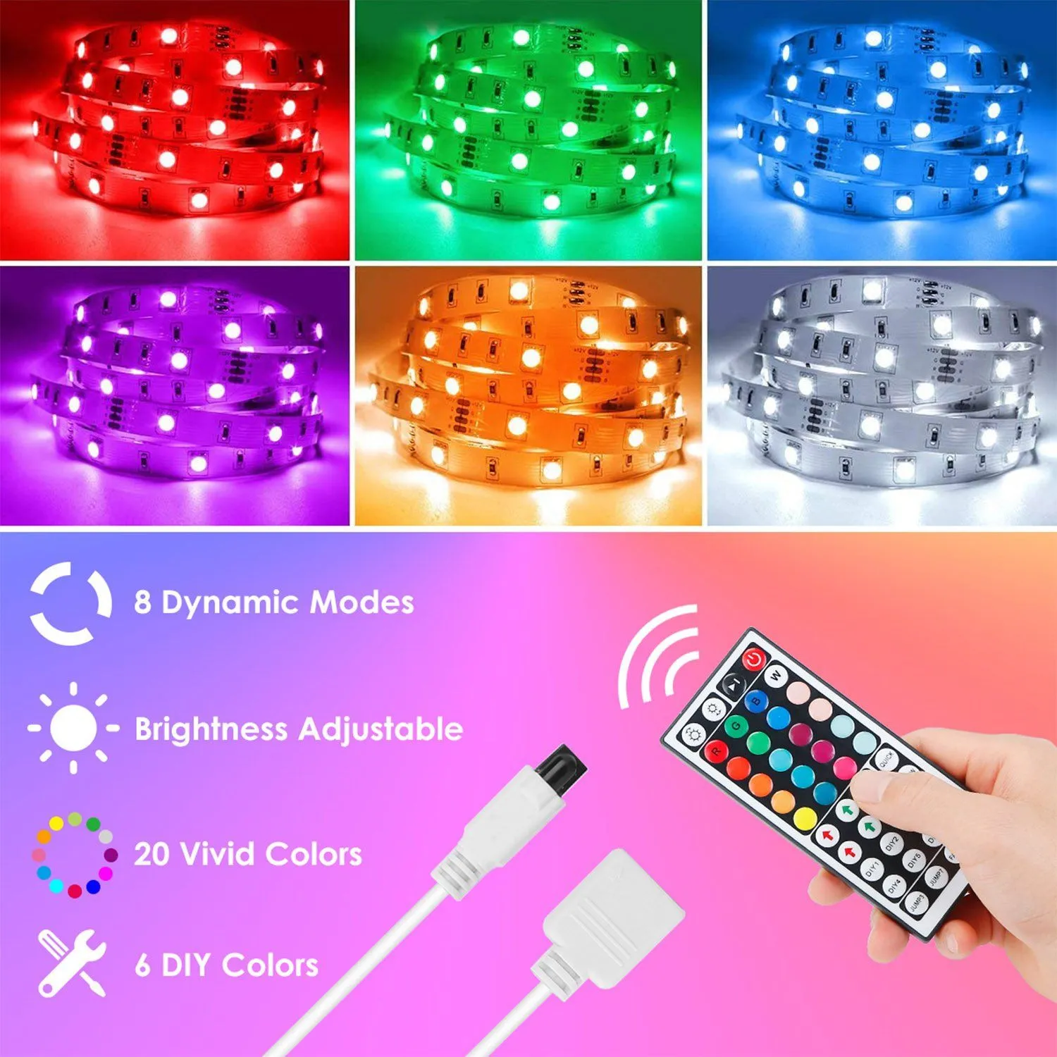 16.4FT 150 LEDs RGB Color Changing Lamp