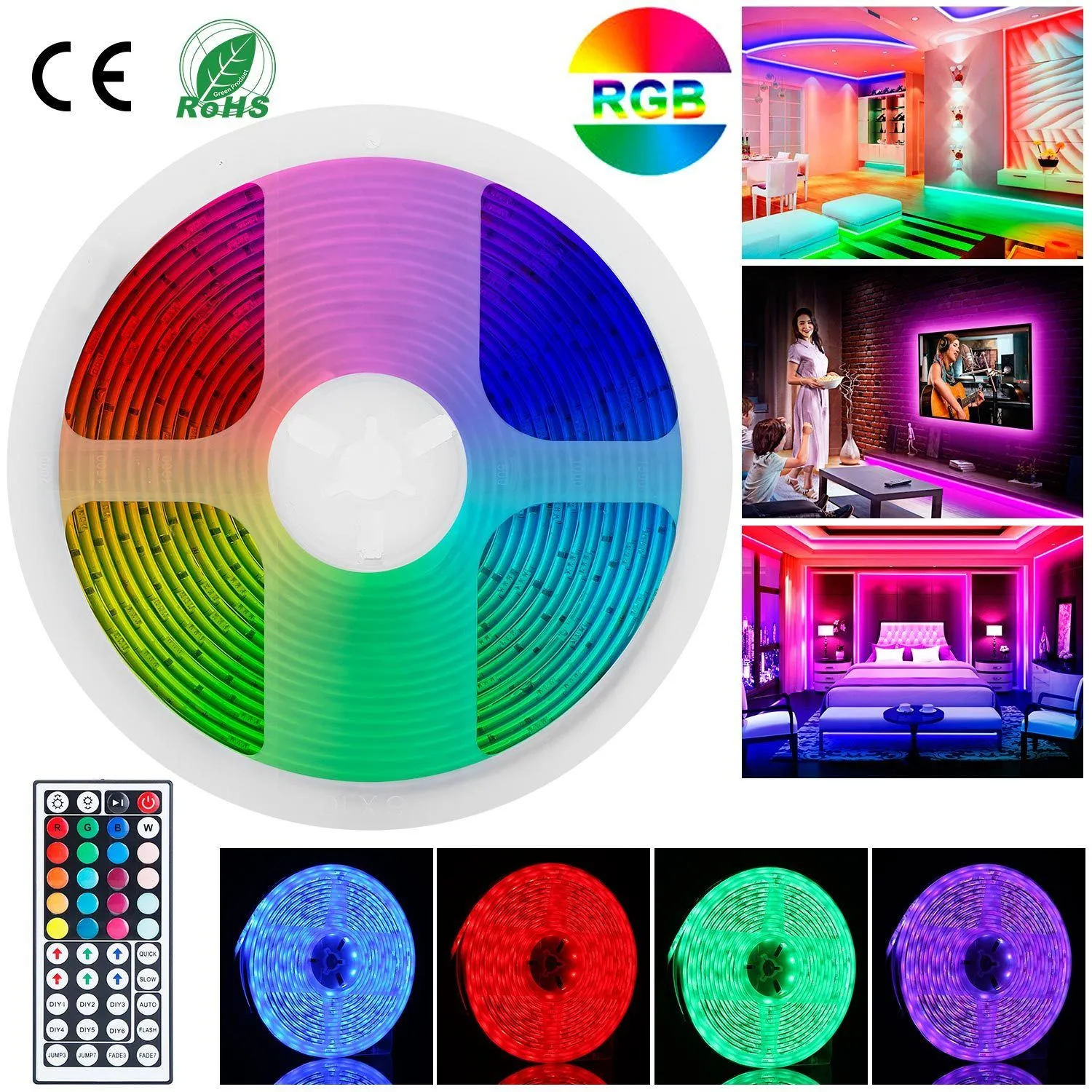 16.4FT 150 LEDs RGB Color Changing Lamp