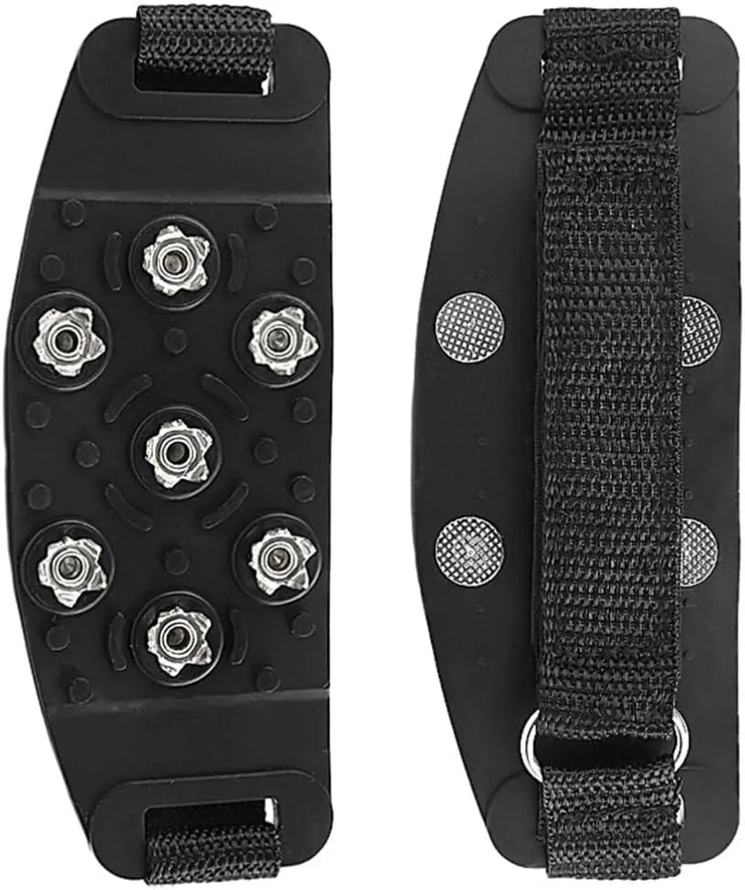 1pair Outdoor Ice Grippers Non- Crampons for Shoes Traction Spikes for Climbing Hiking and Activities Easy to Clean for Various Footwear