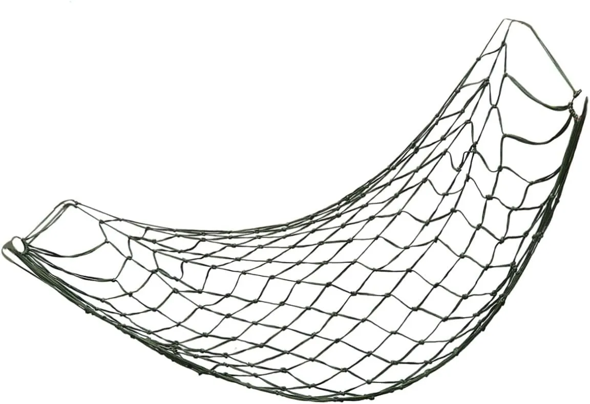 1pc Nylon Mesh Hammock Outdoor Sleeping Net Thickened Rope Bed for Hiking Camping Backyard Use Army Green Easy to Dry Portable Design
