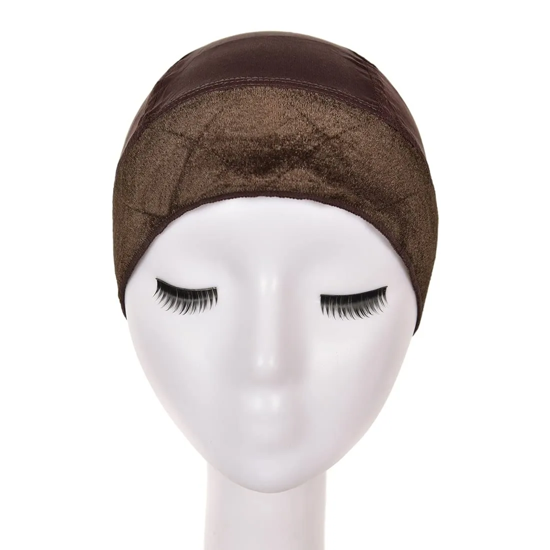2-in-1 Wig Grip Band With Cap for Women - Adjustable Velvet No-slip Comfort for Lace Wigs and Frontal (Dark Brown)