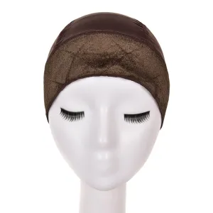 2-in-1 Wig Grip Band With Cap for Women - Adjustable Velvet No-slip Comfort for Lace Wigs and Frontal (Dark Brown)