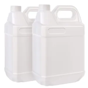 2 Pack 1 Gallon Clear Plastic Jugs with Lids, Water Jug Storage Containers with Ergonomic Handle, HDPE Containers for Water, Sauces, Beverage, Soaps, Liquids