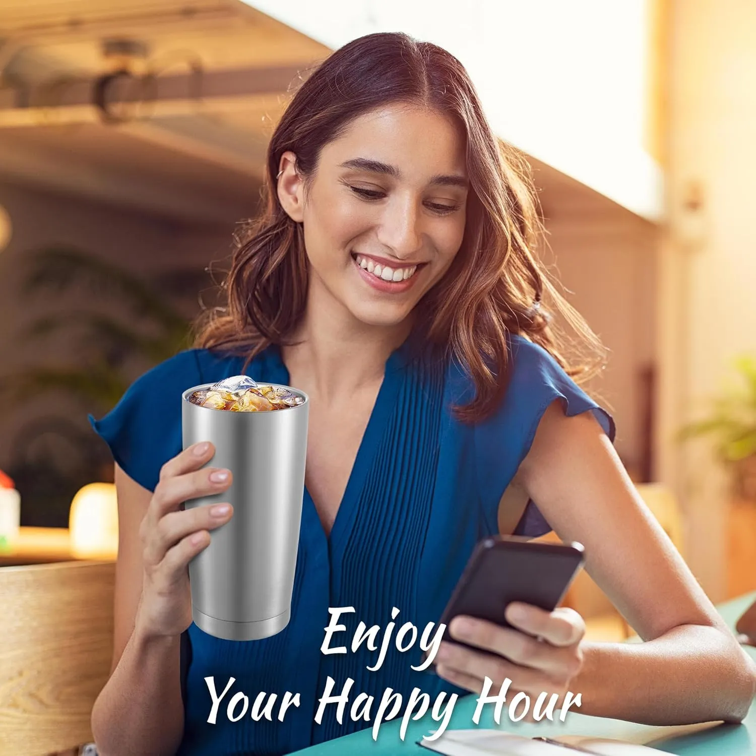 20 oz Tumblers Bulk Stainless Steel Tumbler with Lid Double Wall Vacuum Insulated Coffee Mug 20oz Powder Coated Cup for Hot and Cold Drinks, Stainless, 12 pack