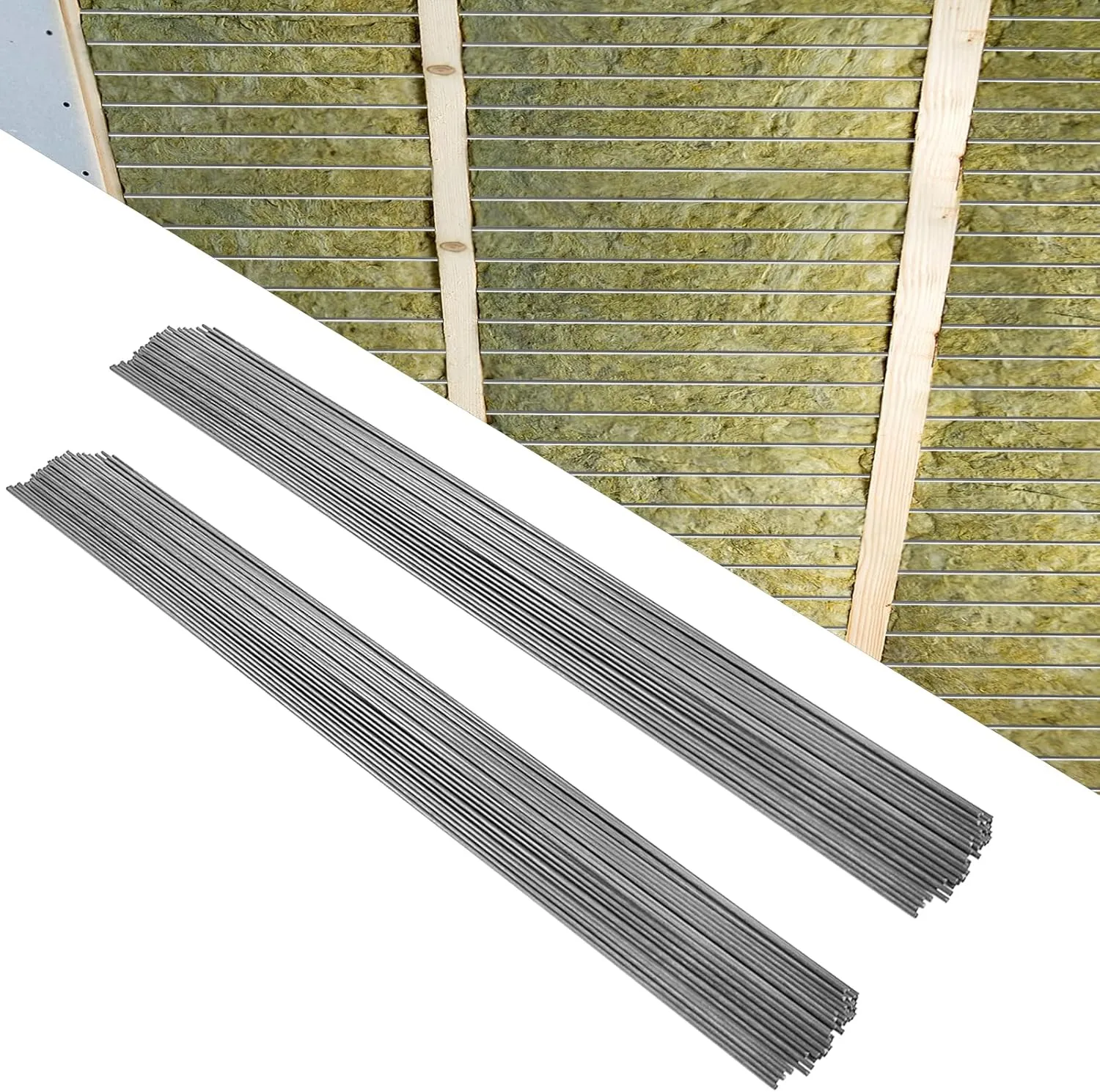 200 Pcs 16 Inch Insulation Support 16 “ Wire Insulation Support Wire , 1095 Carbon Steel Metal Insulated Wire for Attic Insulation, Ceiling Insulation