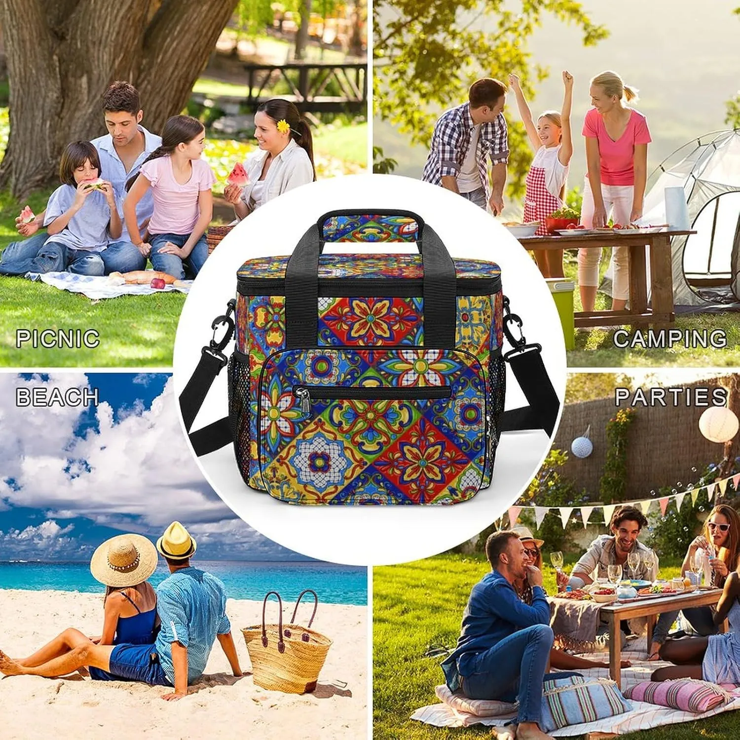 22.5L Insulated Camping Coolers Bag Large Leakproof Ice Chest for Beach Travel Picnic