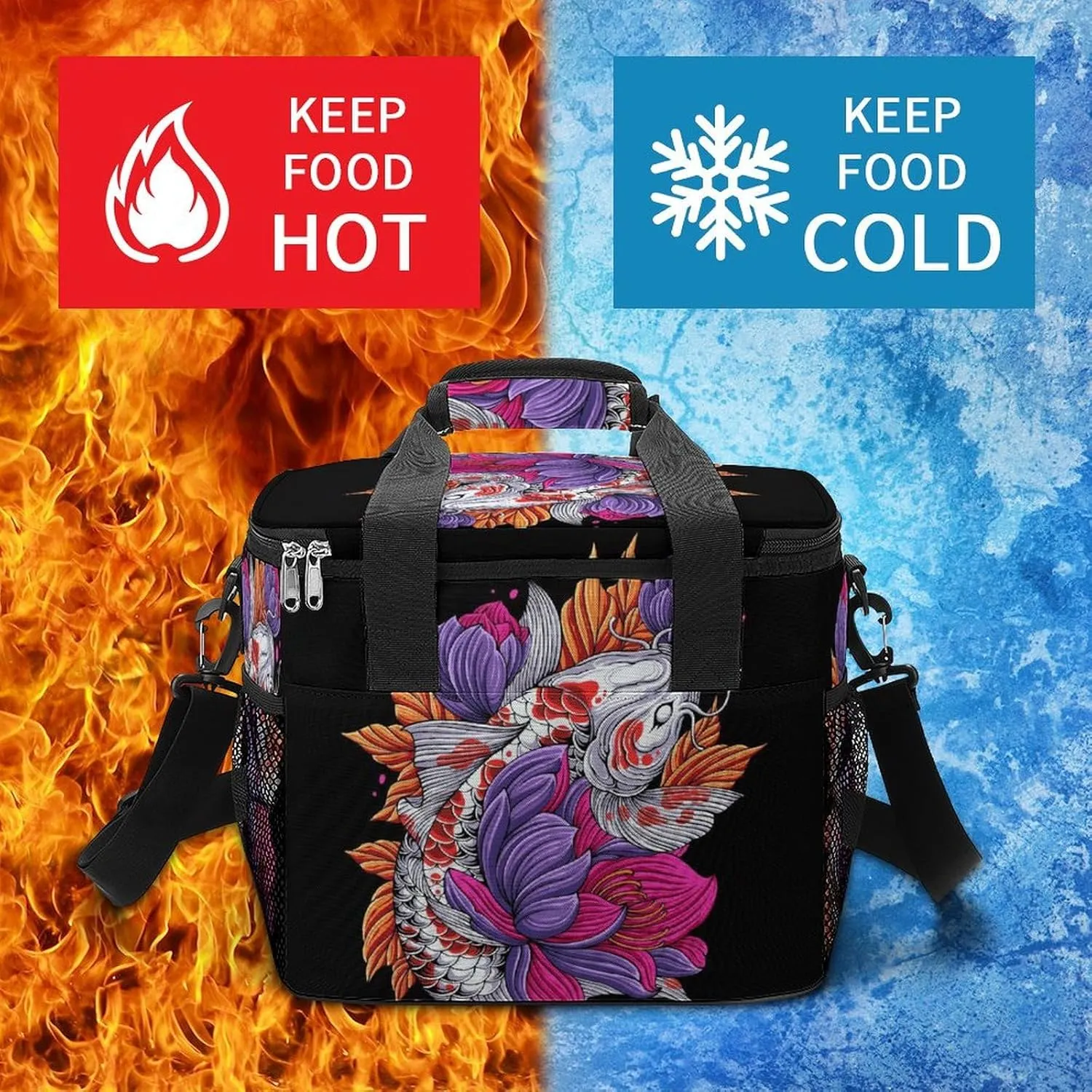 22.5L Waterproof Soft Cooler BagInsulated Lunch Box for Camping Fishing Beach Road Trips