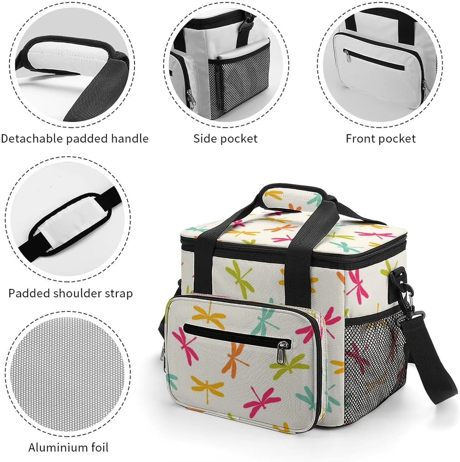 22.5L Waterproof Soft Cooler BagInsulated Lunch Box for Camping Fishing Beach Road Trips