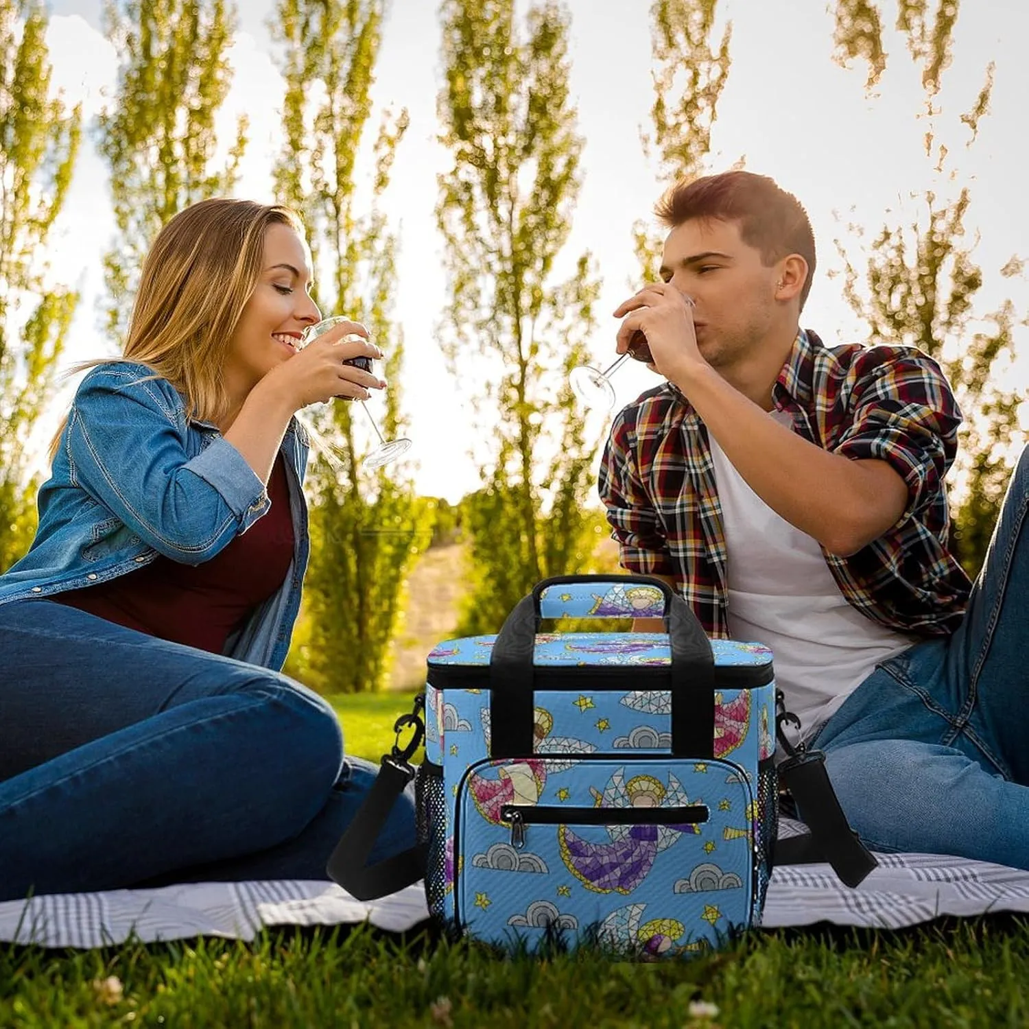 22.5L Waterproof Soft Cooler BagInsulated Lunch Box for Camping Fishing Beach Road Trips