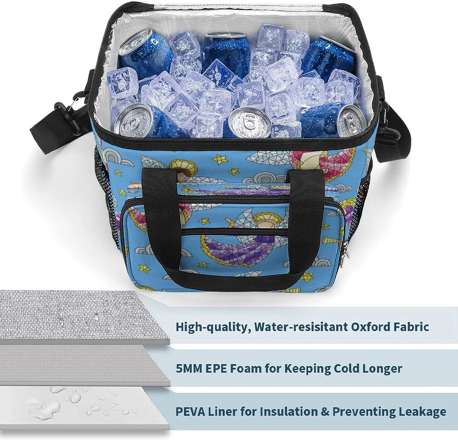 22.5L Waterproof Soft Cooler BagInsulated Lunch Box for Camping Fishing Beach Road Trips