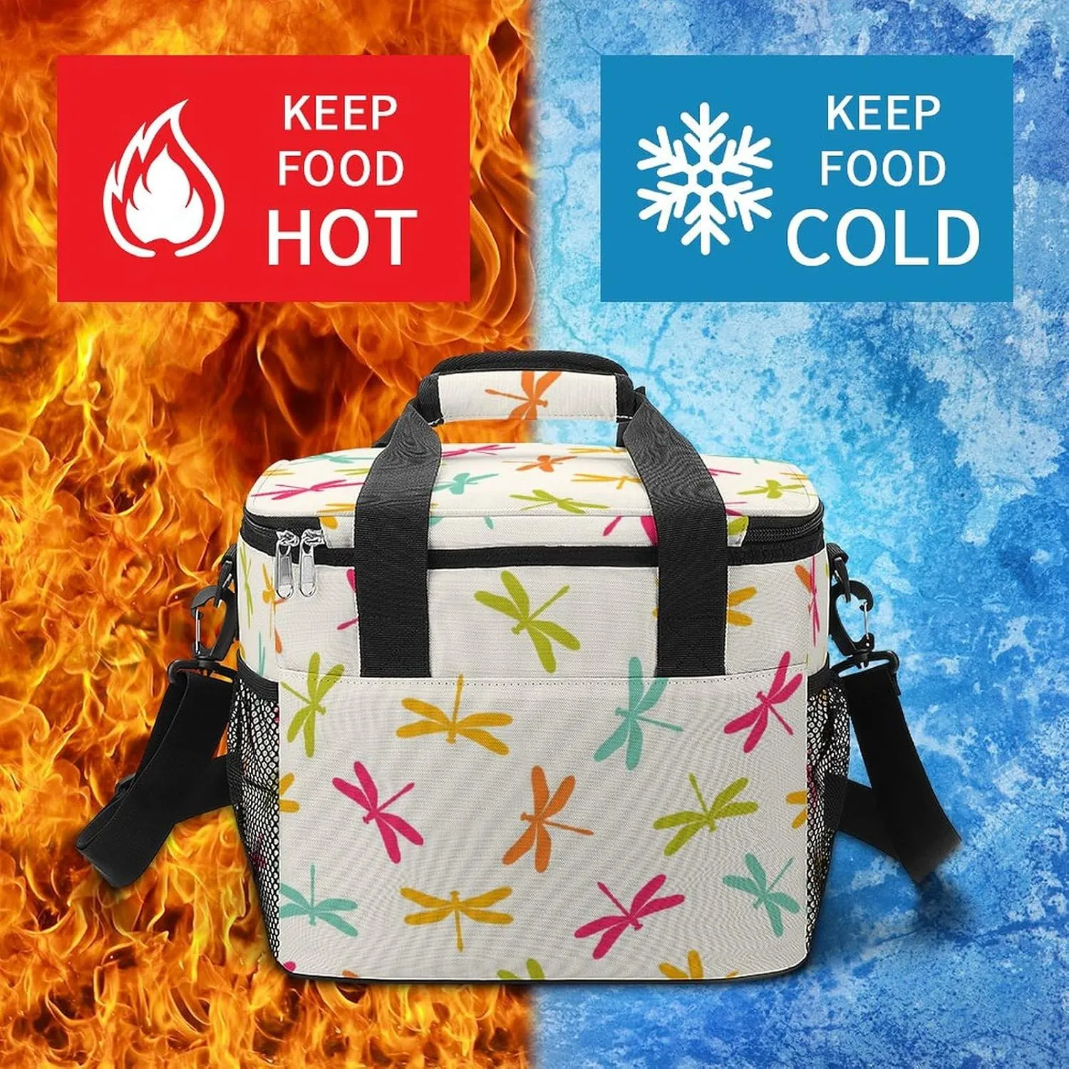 22.5L Waterproof Soft Cooler BagInsulated Lunch Box for Camping Fishing Beach Road Trips