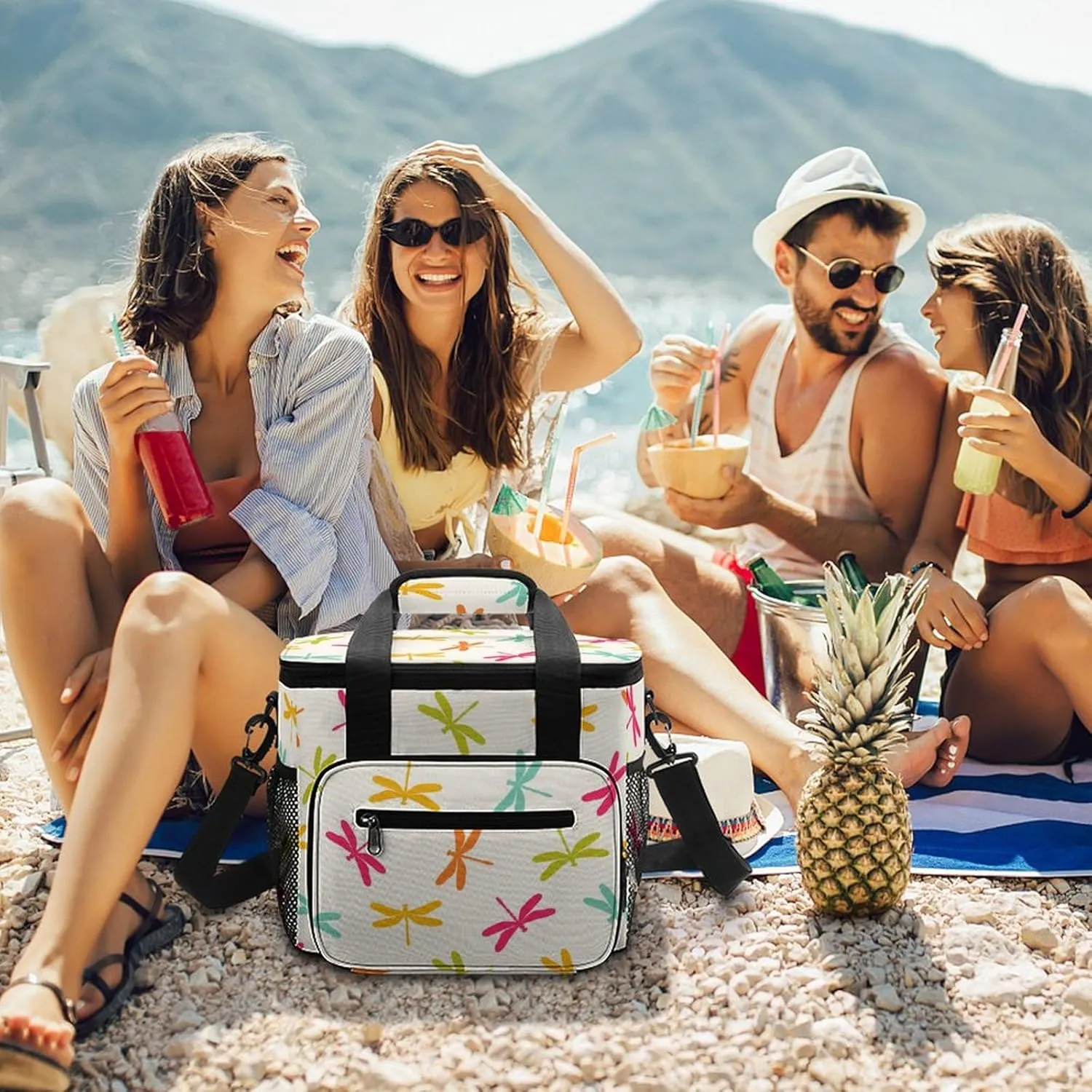 22.5L Waterproof Soft Cooler BagInsulated Lunch Box for Camping Fishing Beach Road Trips