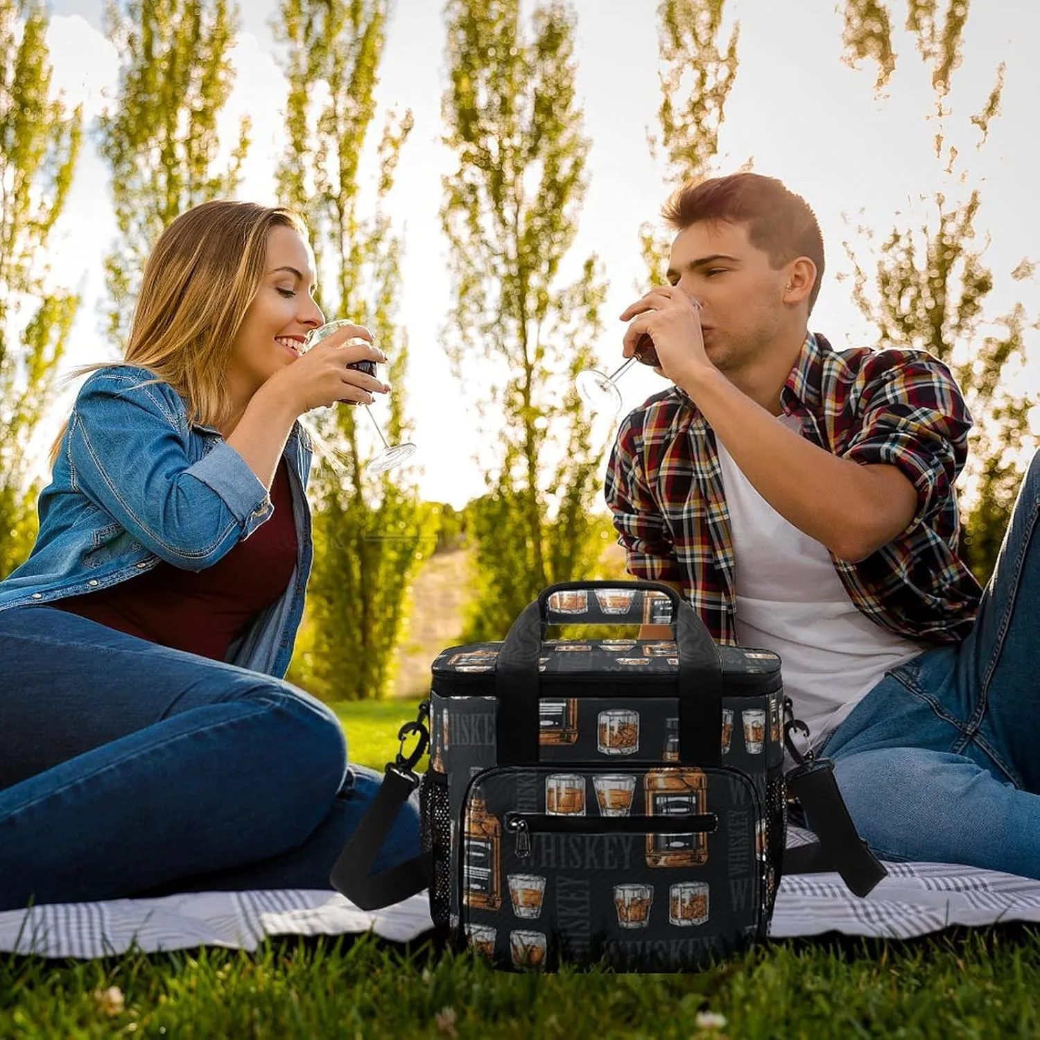 22.5L Waterproof Soft Cooler BagInsulated Lunch Box for Camping Fishing Beach Road Trips