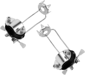 2pcs Crutches and Crampons Skiing Accessories for Women Crampons Ice Cleats Snow Crampons Walk Traction Cleats Ice Cleats Crampons Hiking Spikes Ice Equipment Black Stainless Steel