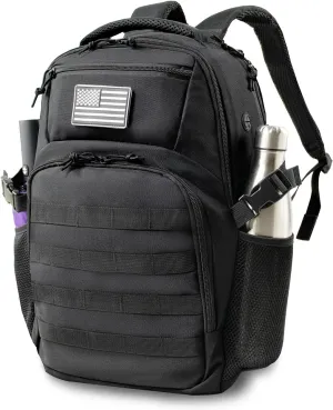 30L Military Travel Laptop Backpack 17-inch Backpack For Women Business Carry On Flight Approved Small Black Backpack Bug Out Bag Work Gym Weekend Bag Men's Assault Bags Back Pack