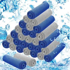 30Pack Cooling Towels for Neck and Face (40"x12"), Ice Microfiber Cooling Towels Bulk for Workout Chill Sweat Towels Cooling Neck Wraps for Gym Yoga Golf Running Sport