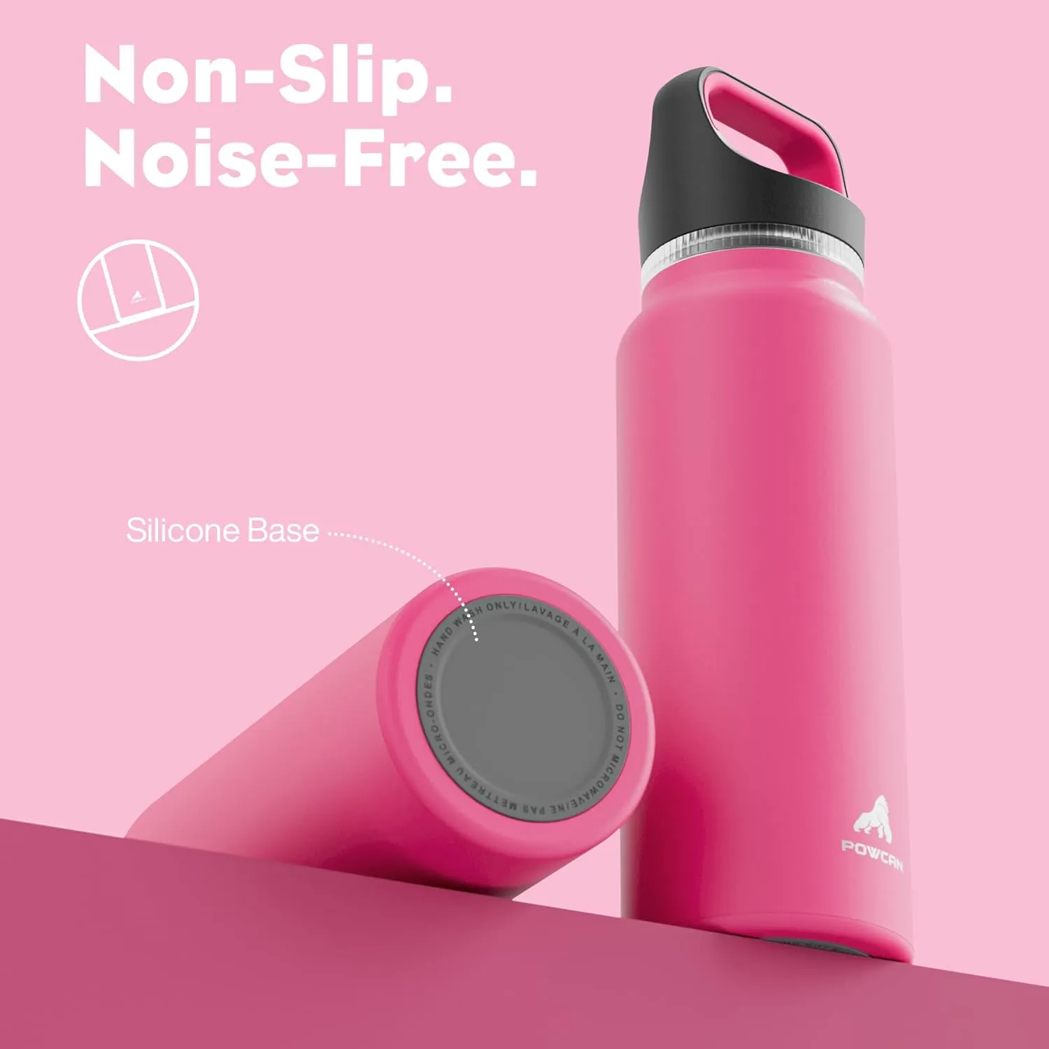 40 oz Insulated Water Bottle for Hiking: 3 Lids, Leakproof, Keep Ice 24H and Hot 12H, Double Wall, Large Metal Water Flask with Handle for Sports, Camping, Climbing, Workout, Travel (Tropical Pink)