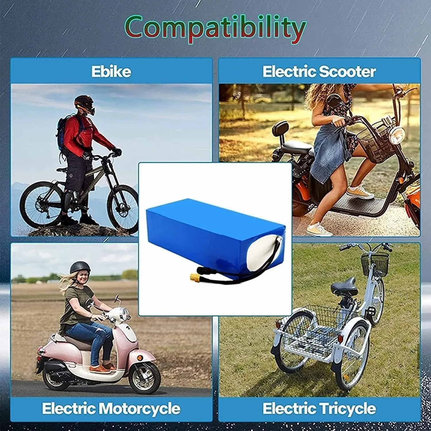 48V 36V Electric Bike Battery 48V 27Ah Ebike Battery Lithium Battery Scooter Battery for 350W 500W 750W 1000W Motor with Charger and BMS