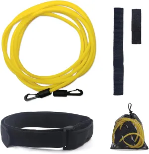 4M Swimming Training Belt, Pool Swim Training Leash, Swim Resistance Band, Swim Tether Belt Stationary Swimming, Swim Bungee Cords, Swim Harness Static Swim