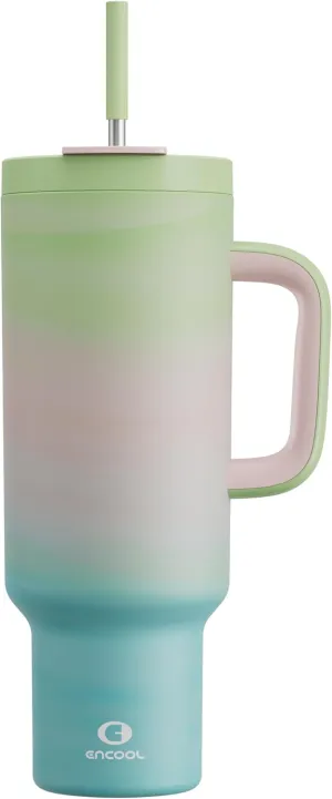 50 oz Tumbler with Handle and Straw, 100% Leakproof Insulated Tumbler with Lid and Straw, Stainless Steel Travel Mug, Keeps Cold for 34 Hours, Car Cup Holder Friendly (Fairy)