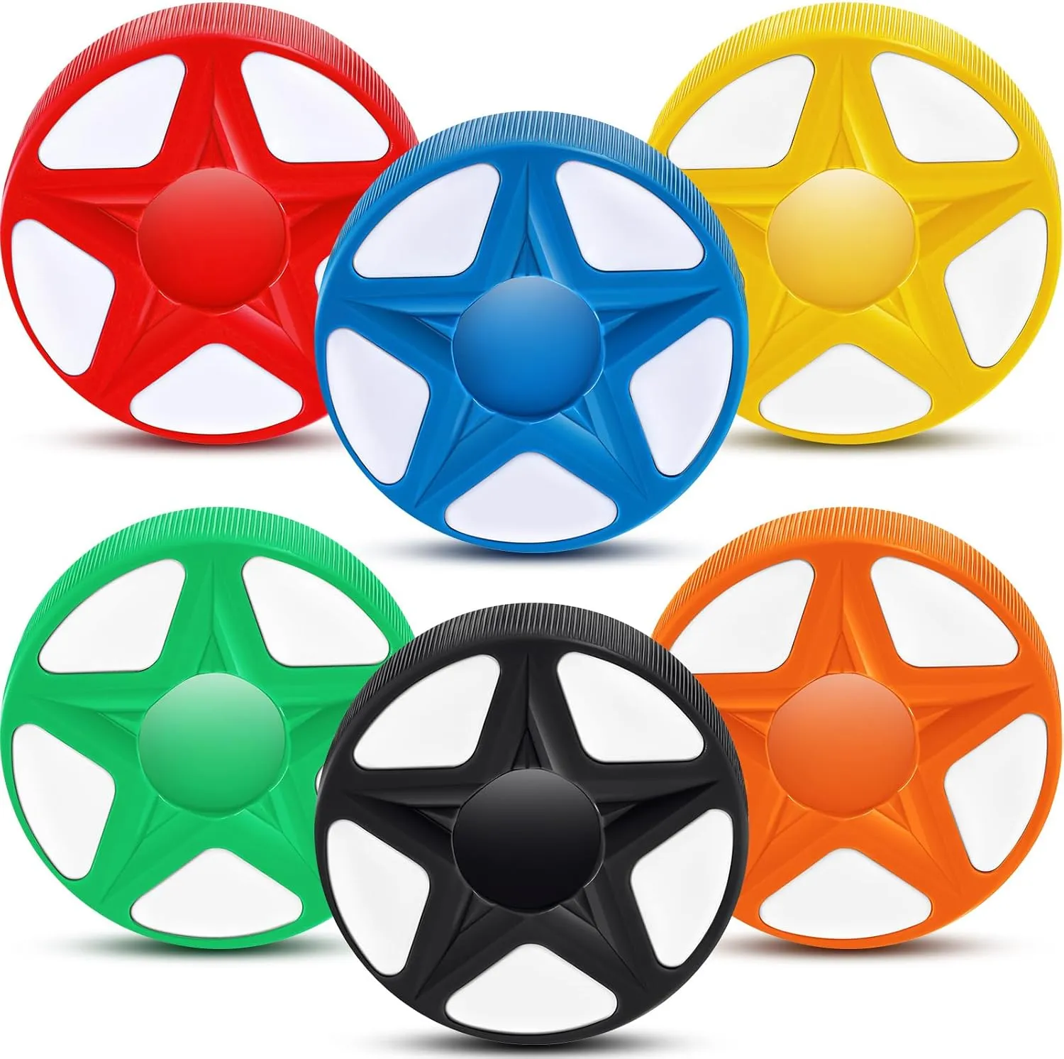 6 Pcs Inline Roller Hockey Pucks for Indoor Outdoor, Street Rollers Hockey Pucks Belt Multifunctional Floor Ice Balls for Ice Sports Indoor Outdoor Training Activities Practice