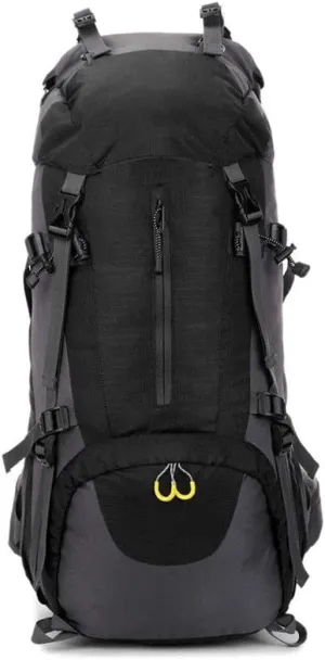 60L Waterproof Lightweight Hiking Backpack with Rain Cover,Outdoor Sport Travel Daypack for Climbing Camping Touring (Color : Black)