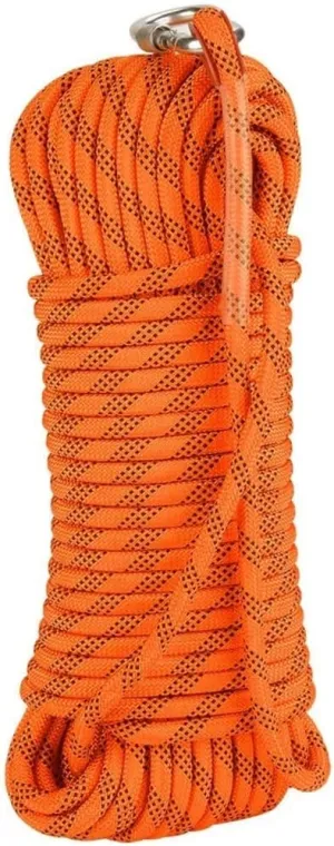 8mm Indoor Outdoor Escape Rope,Static Rescue Rope for Escape Rope, Ice Climbing Equipment, Fire Safety Rescue Rope (Color : Orange, Size : 8mm x 120m)