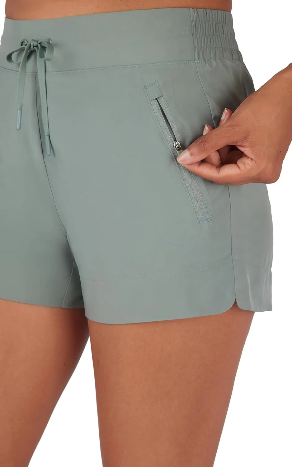 90 Degree By Reflex Stretch Woven Lightweight Walking Shorts with Side Pockets