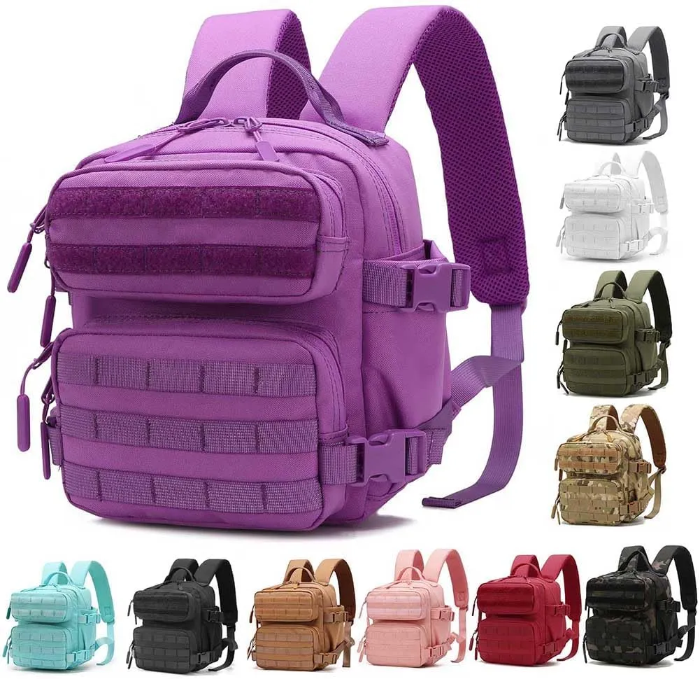 9L Mini Backpack for Women, 9L Small Hiking Backpack of Gym, Travel, Camping (Purple)