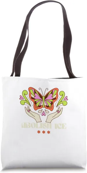 Abolish ICE Retro Protest Resist Support Immigrants Refugees Tote Bag