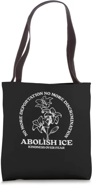 Abolish ICE Retro Protest Resist Support Immigrants Refugees Tote Bag