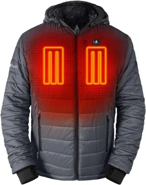ActionHeat Men's 5V Insulated Heated Jacket with Detachable Hood, Battery Pack