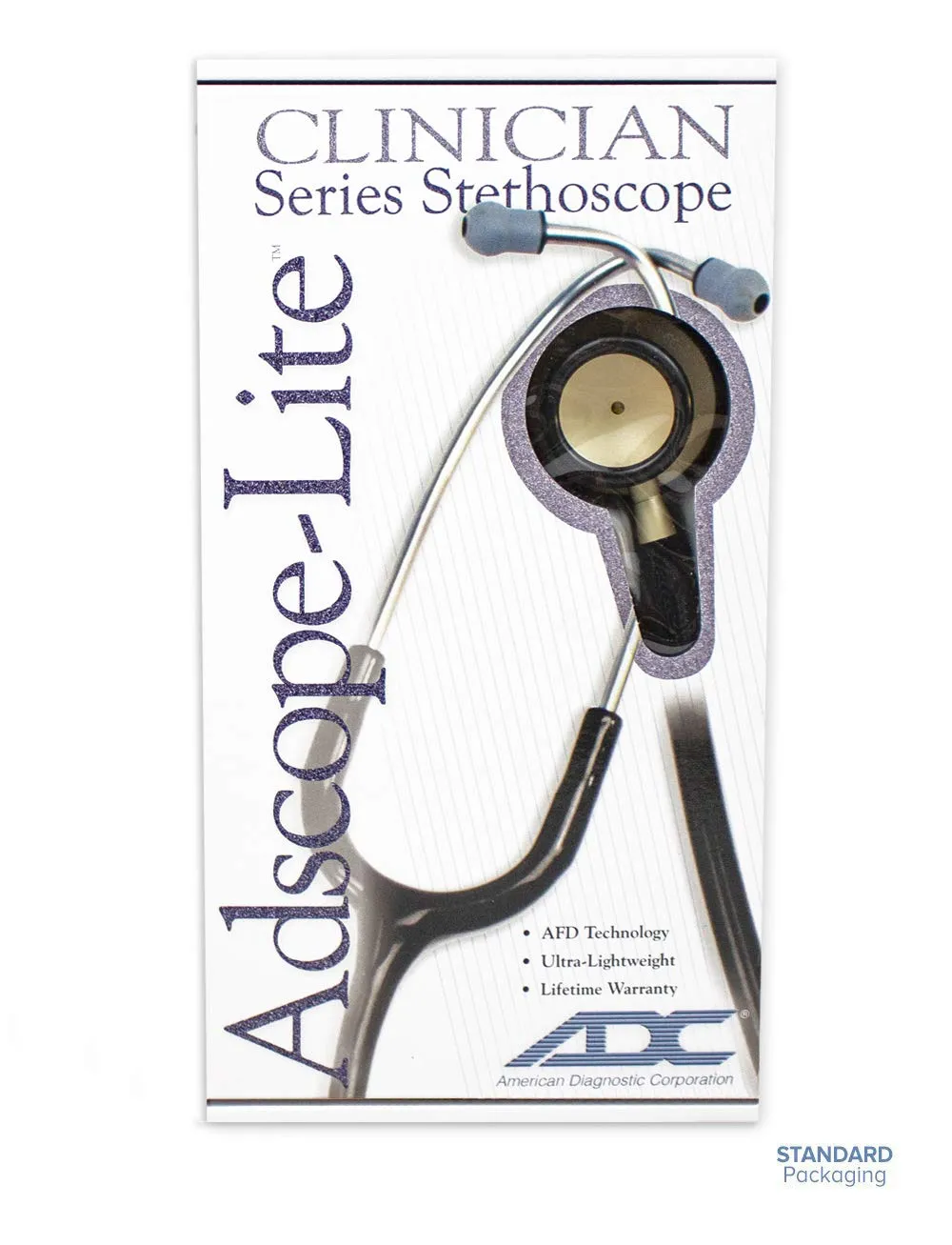 ADC Adscope Lite 619 Ultra Lightweight Clinician Stethoscope with Tunable AFD Technology, Sapphire Ice