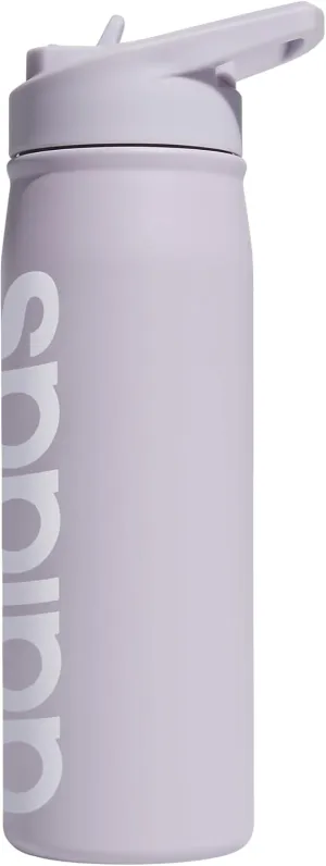 adidas 600 ML (20 oz) Straw Top Metal Water Bottle, Hot/Cold Double-Walled Insulated 18/8 Stainless Steel